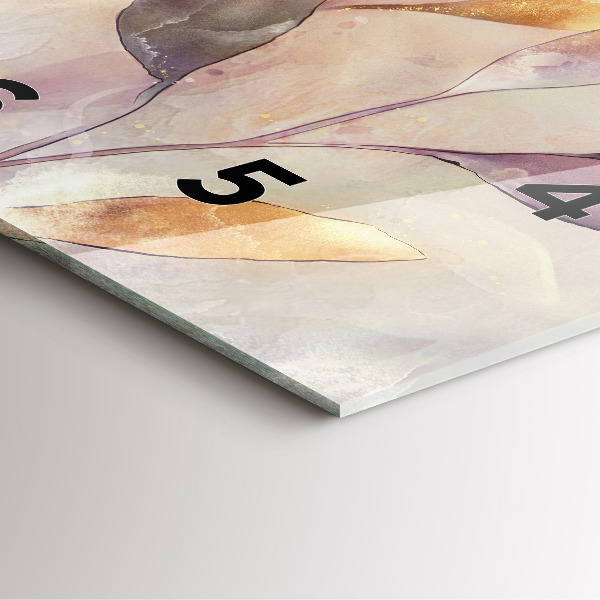 Reloj de pared cuadrado Hojas abstractas boho