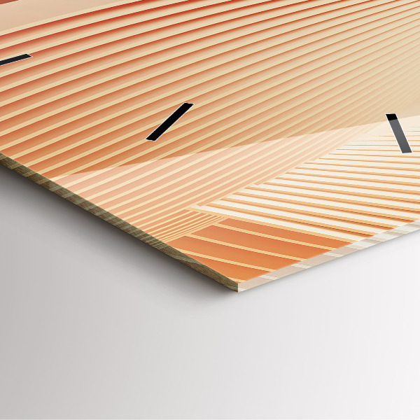 Reloj de pared cuadrado Ola abstracta