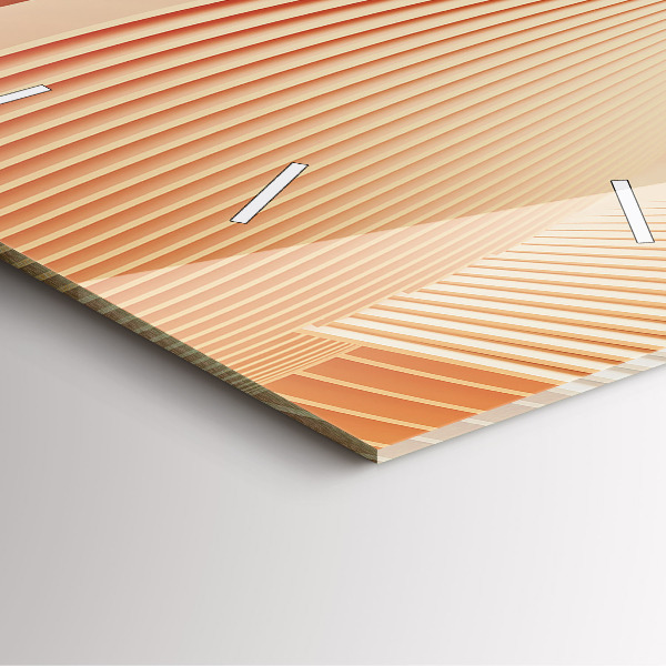 Reloj de pared cuadrado Ola abstracta