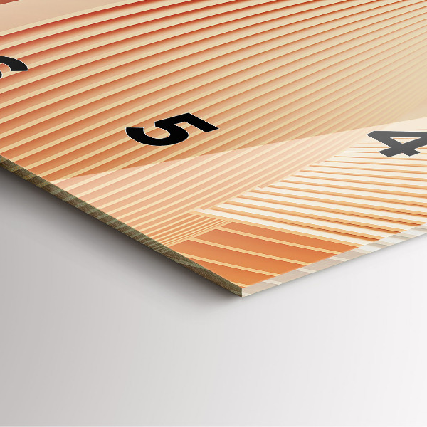 Reloj de pared cuadrado Ola abstracta