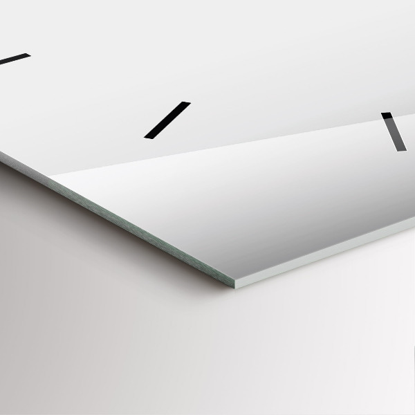 Reloj cuadrado Abstracción plateada