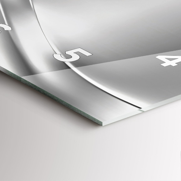 Reloj cuadrado Abstracción plateada