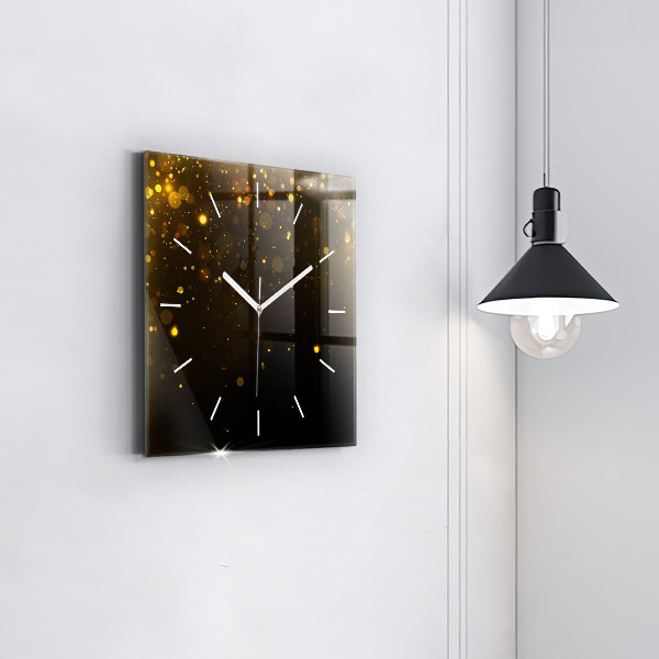 Reloj de pared cuadrado Polen dorado