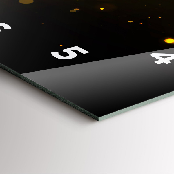 Reloj de pared cuadrado Polen dorado