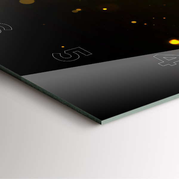 Reloj de pared cuadrado Polen dorado