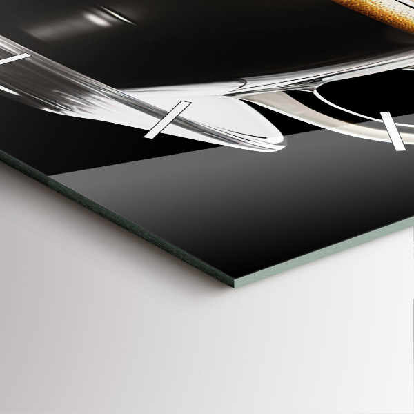 Reloj de pared cuadrado Café negro