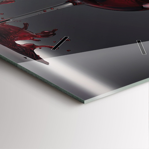 Reloj de pared cuadrado Copa de vino tinto