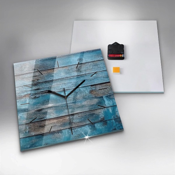 Reloj cuadrado Tablas azules