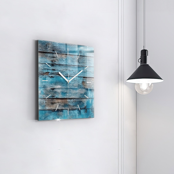 Reloj cuadrado Tablas azules