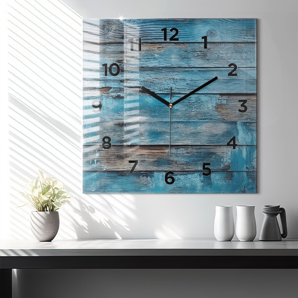 Reloj cuadrado Tablas azules