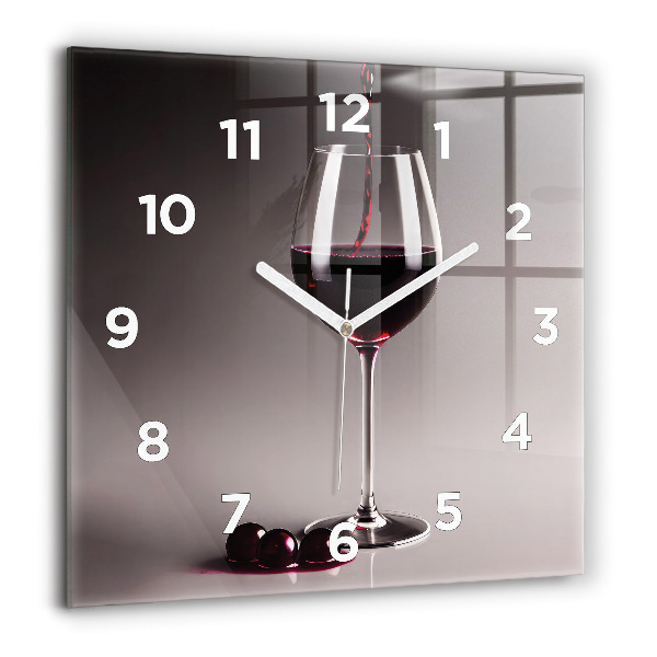 Reloj cuadrado Lámpara de vino tinto