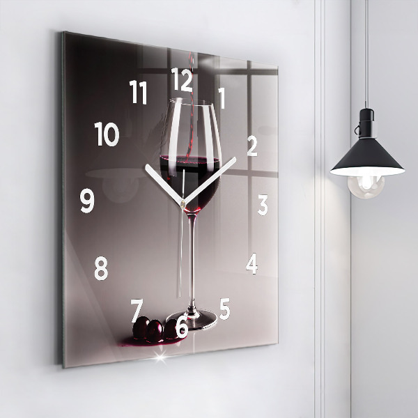 Reloj cuadrado Lámpara de vino tinto