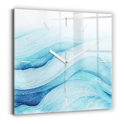 Reloj de pared cuadrado Nubes azules