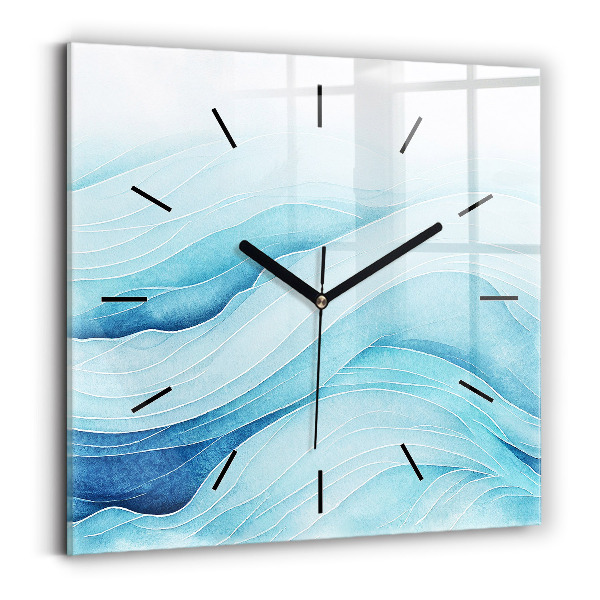 Reloj de pared cuadrado Nubes azules