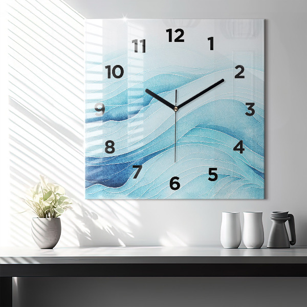 Reloj de pared cuadrado Nubes azules
