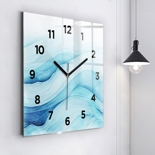 Reloj de pared cuadrado Nubes azules