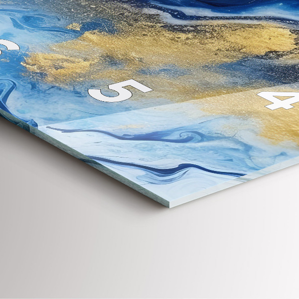 Reloj de pared cuadrado Mármol azul