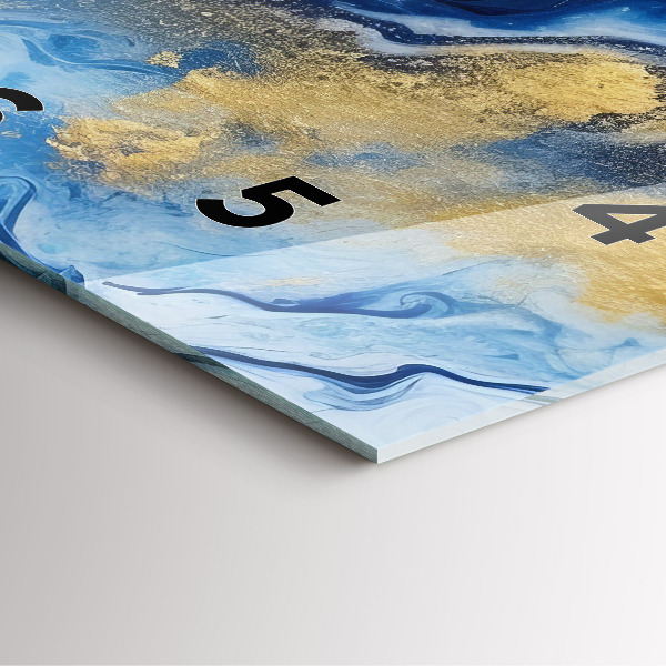 Reloj de pared cuadrado Mármol azul