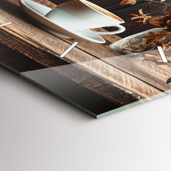 Reloj de pared cuadrado Taza de café