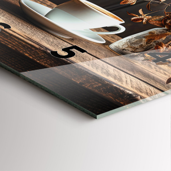 Reloj de pared cuadrado Taza de café