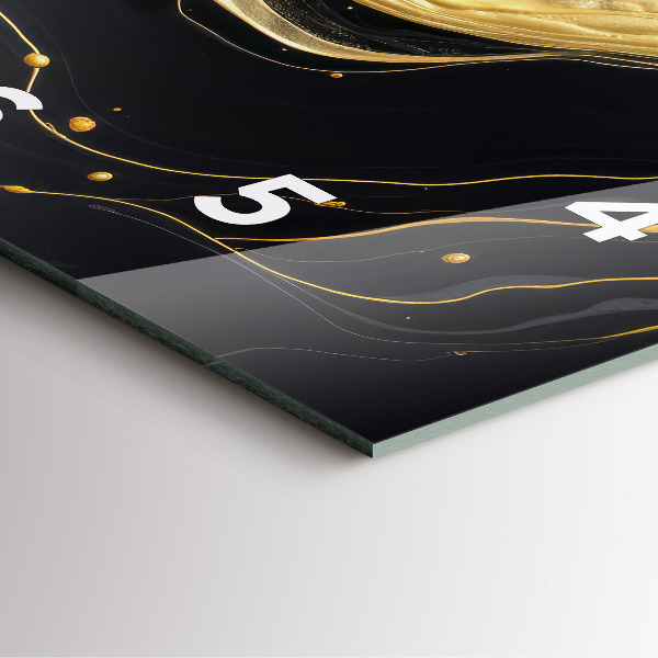 Reloj cuadrado Mármol dorado