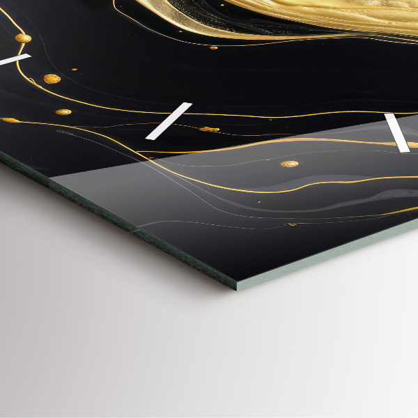 Reloj cuadrado Mármol dorado