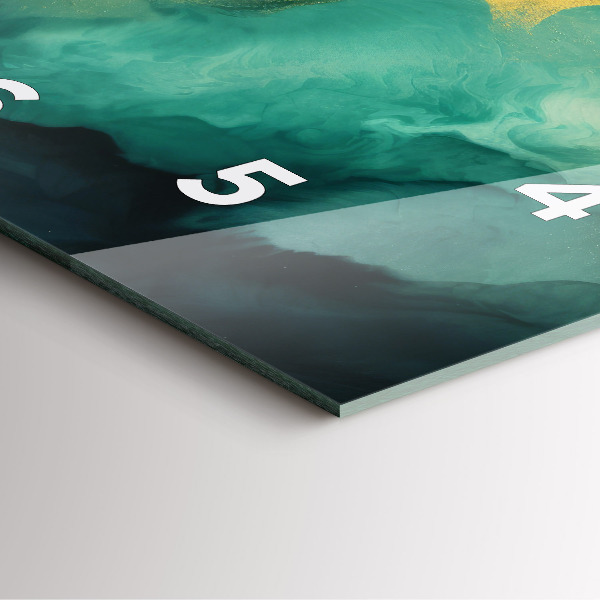 Reloj cuadrado Mármol verde