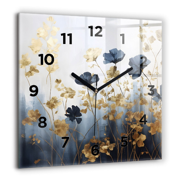 Reloj cuadrado Flores abstractas