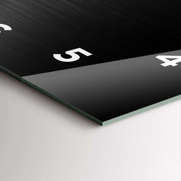 Reloj de pared cuadrado Líneas negras y plateadas