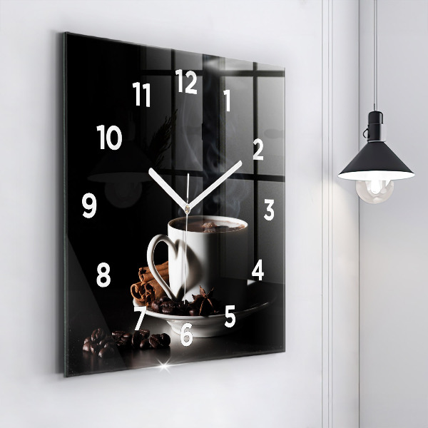 Reloj cuadrado Taza de café