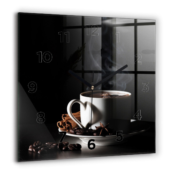 Reloj cuadrado Taza de café