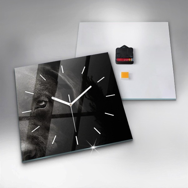 Reloj de pared cuadrado Perro y gato escocés