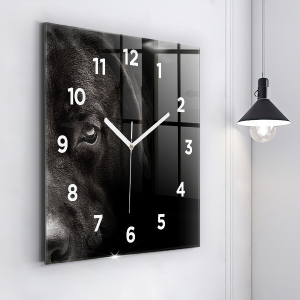 Reloj de pared cuadrado Perro y gato escocés