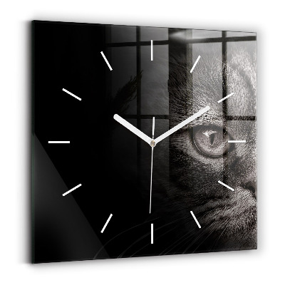 Reloj cuadrado Perro y gato escoceses