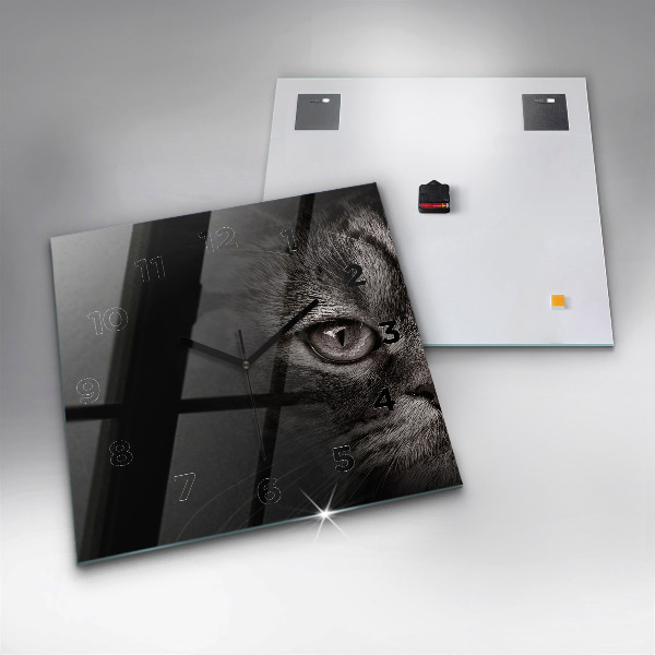 Reloj cuadrado Perro y gato escoceses