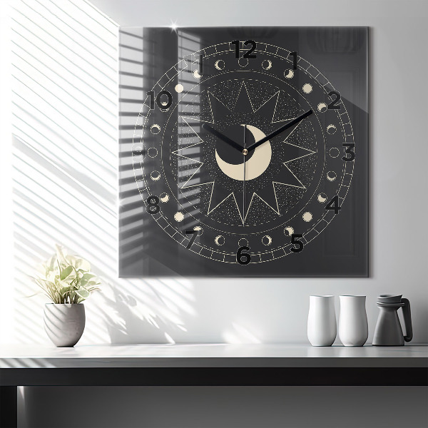 Reloj cuadrado Fases de la luna