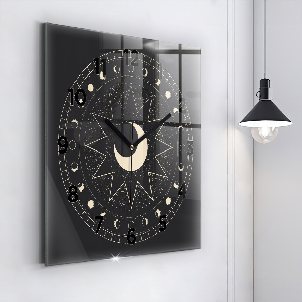 Reloj cuadrado Fases de la luna