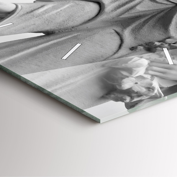 Reloj cuadrado Escultura de un ángel con alas