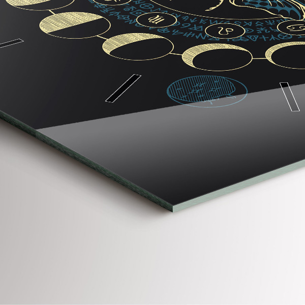 Reloj de pared cuadrado Fases de la luna e insecto