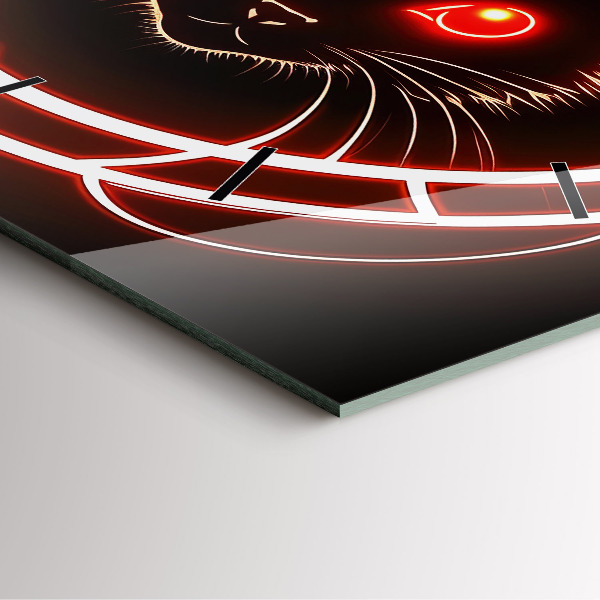 Reloj cuadrado Gato con ojos rojos