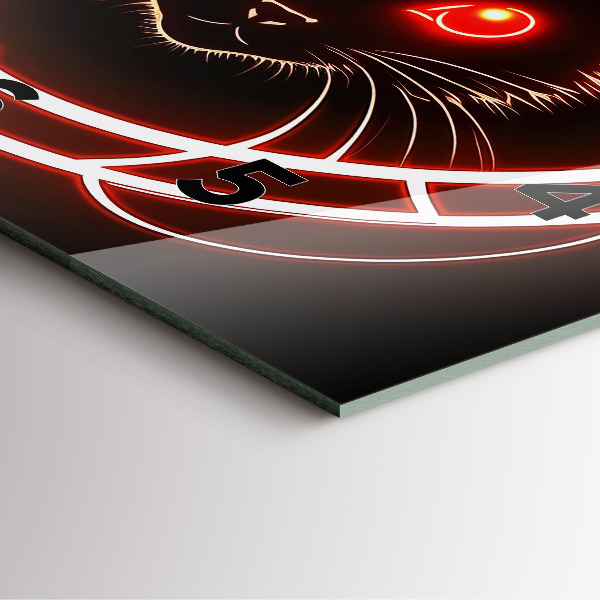 Reloj cuadrado Gato con ojos rojos