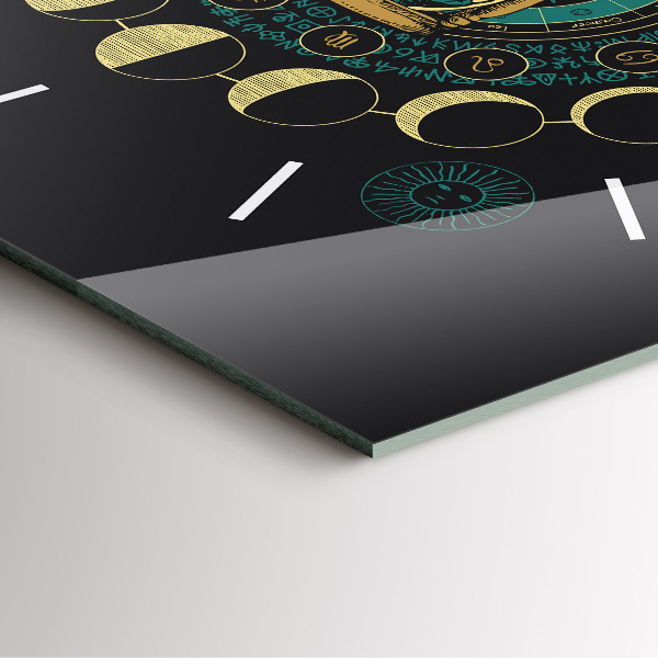 Reloj de pared cuadrado Fases de la luna y reloj de arena