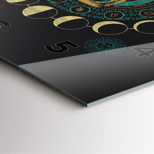 Reloj de pared cuadrado Fases de la luna y reloj de arena