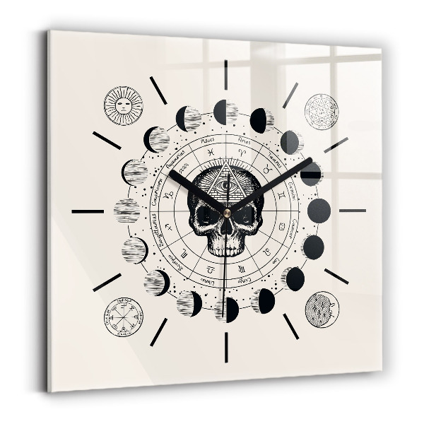 Reloj de pared cuadrado Fases de la luna