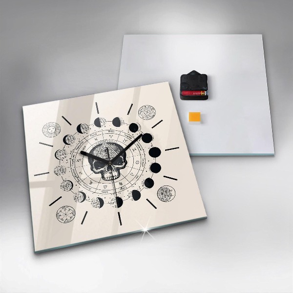 Reloj de pared cuadrado Fases de la luna