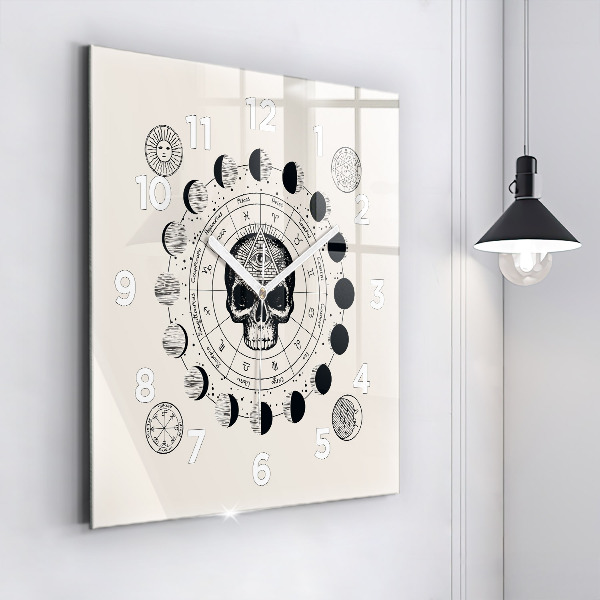 Reloj de pared cuadrado Fases de la luna