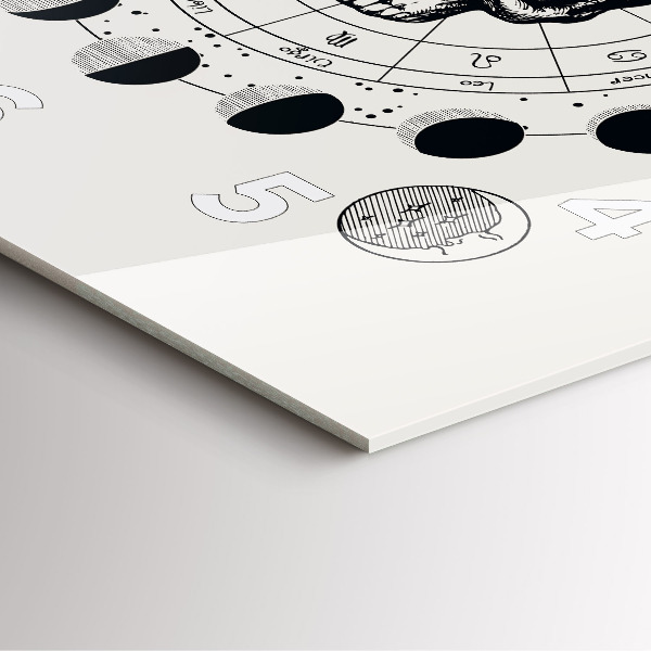 Reloj de pared cuadrado Fases de la luna