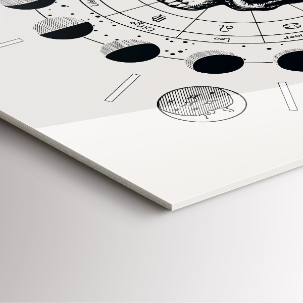 Reloj de pared cuadrado Fases de la luna