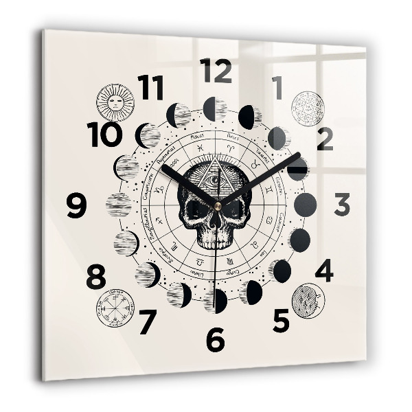 Reloj de pared cuadrado Fases de la luna