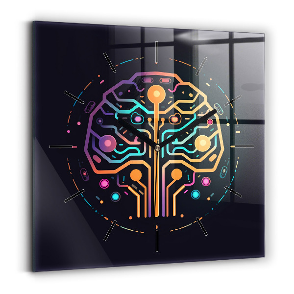 Reloj de pared cuadrado Abstracción colorida